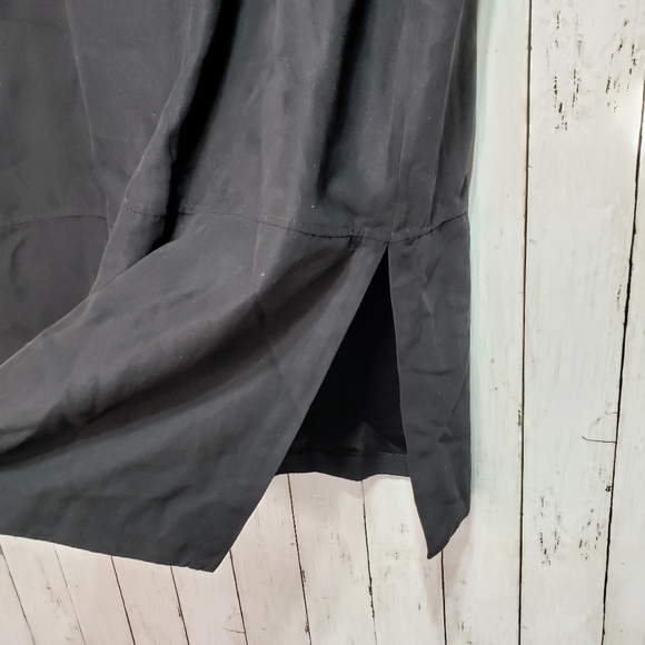 Avenue Black Faux Suede Long Skirt Size 22. Slits - Picture 4 of 6